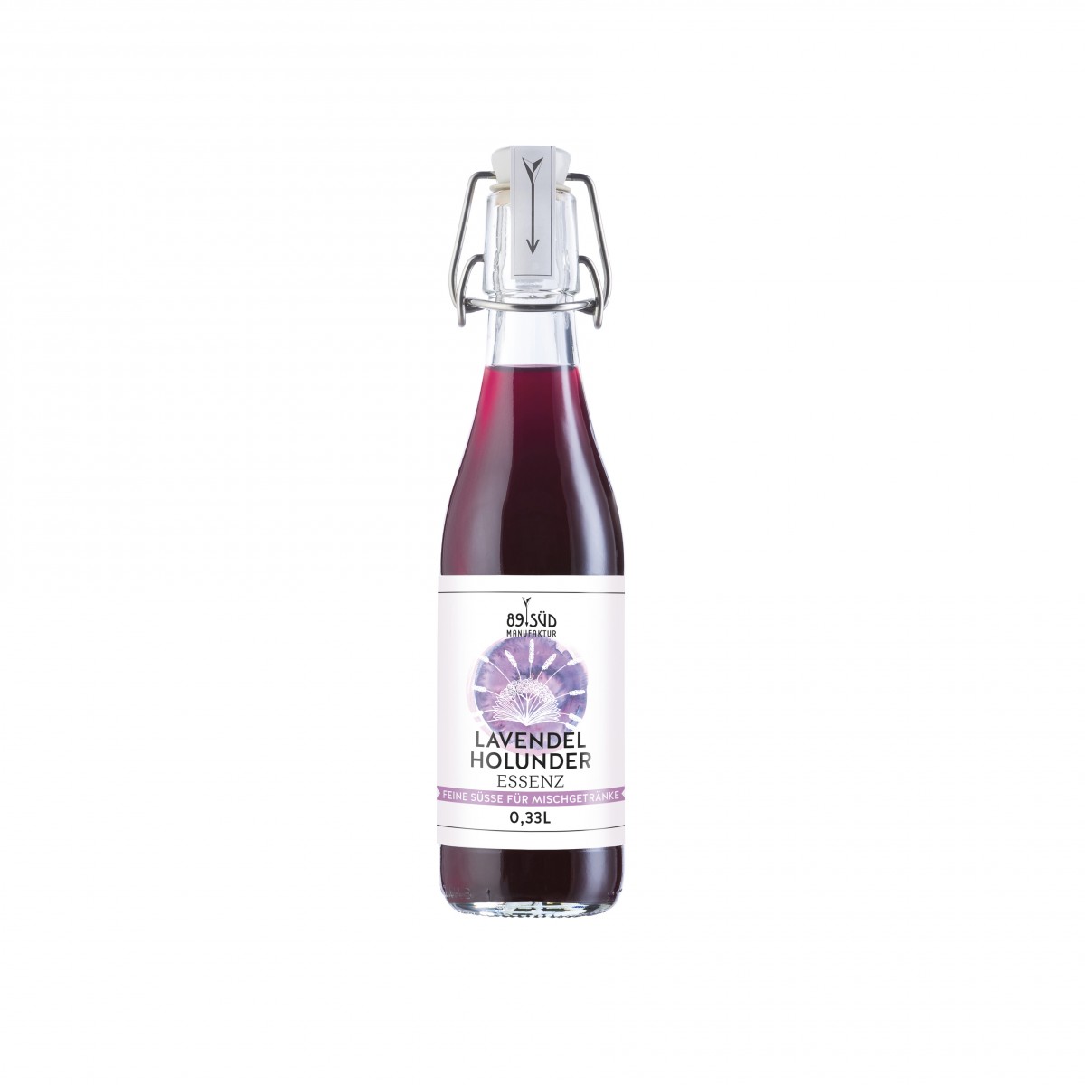 Bio Lavendel-Holunderbeer-Sirupessenz (330ml) von 89Süd Manufaktur