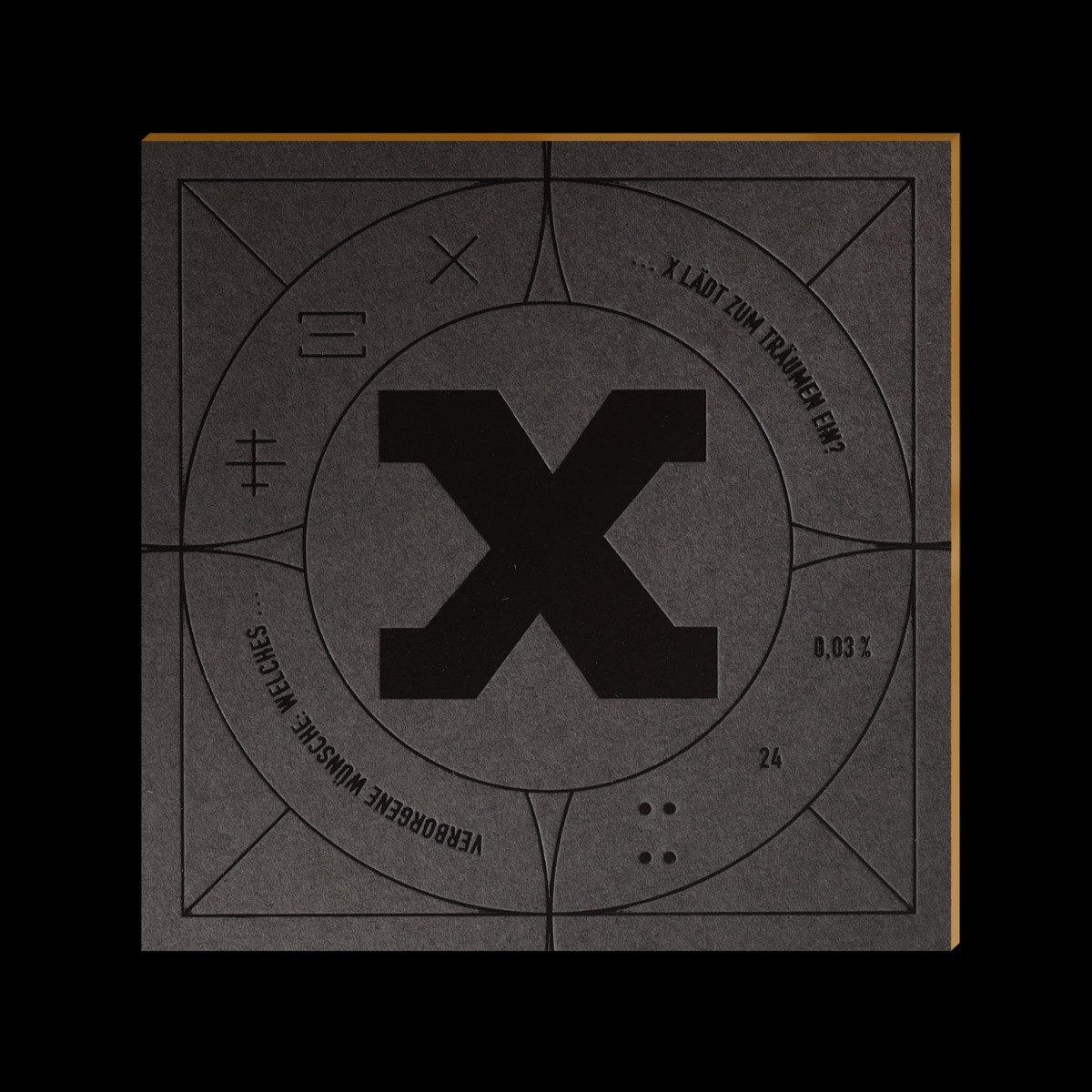 Untersetzer Letterdeckel Black Edition