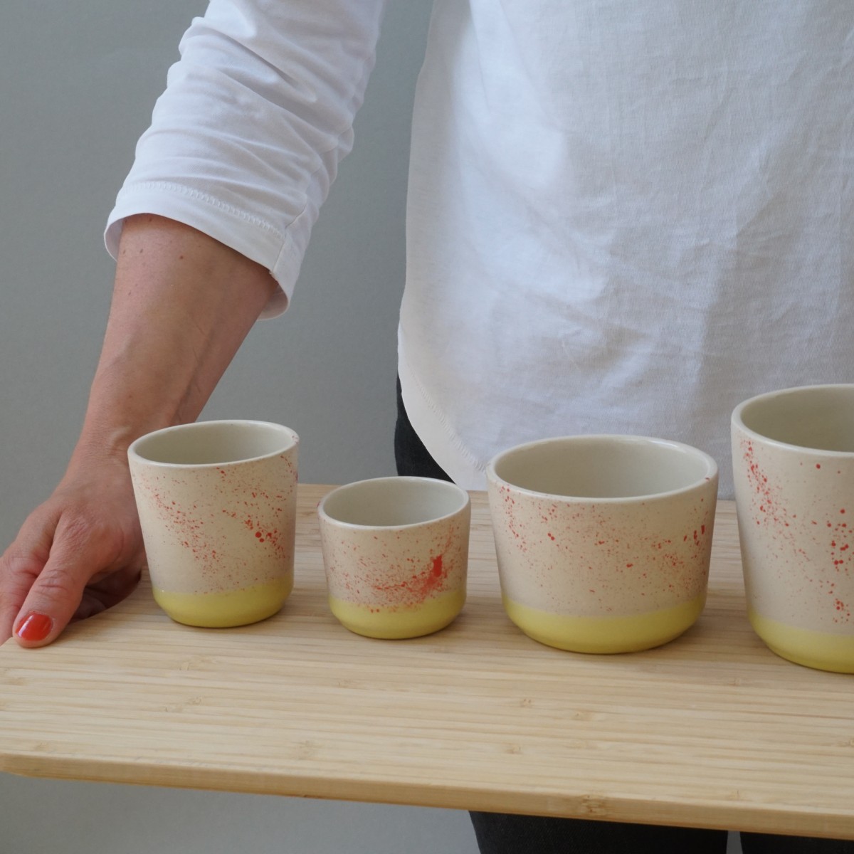 Becher Lys Poppy splash // verschiedene Größen // indre Ceramics