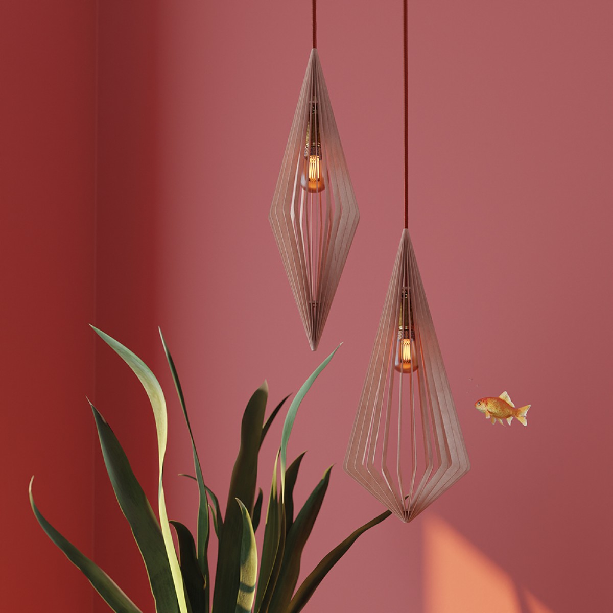 SALE | DIAM und MAARI Pendelleuchten DUO mit LED Stecker und Schalter | Studio WIR