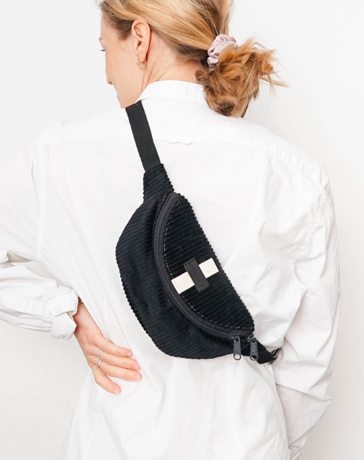 MULINU - Bauchtasche | Hipbag HENNES Breitcord Schwarz
