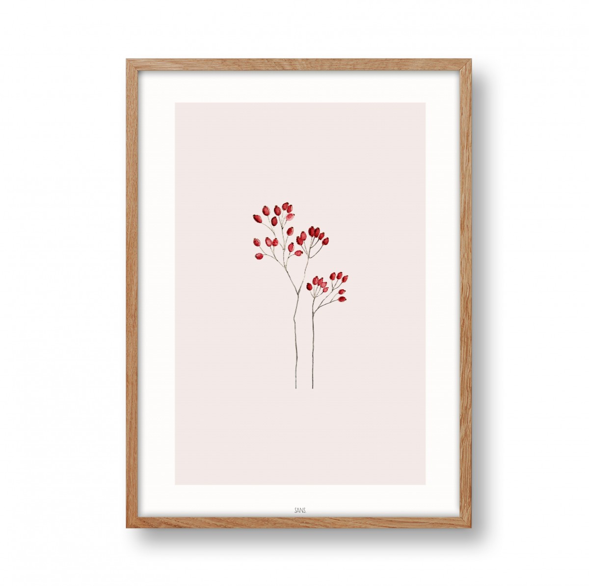 florales Poster, Beere, A4/A3 - SANS.