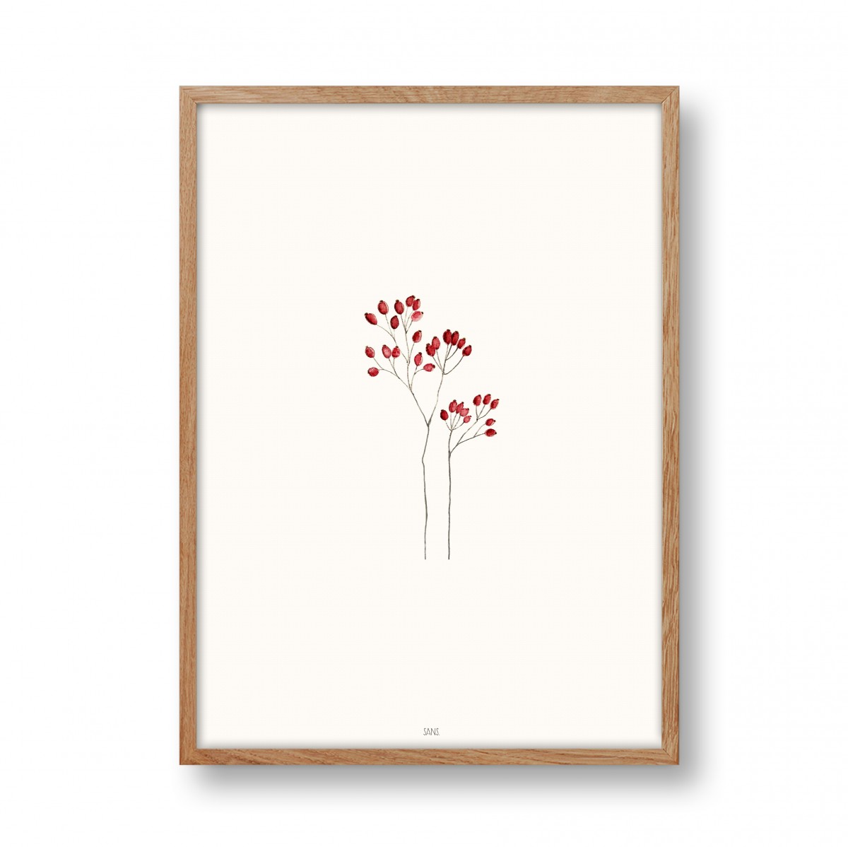 Poster Floral, Beere, A4/A3 - SANS.