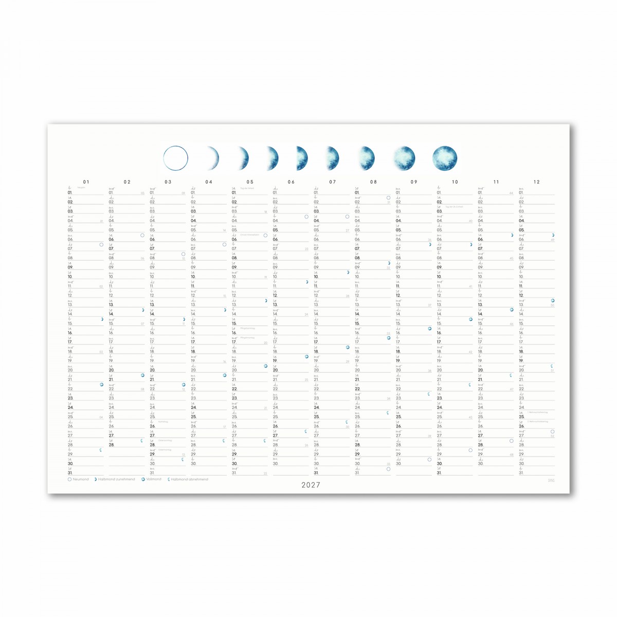 Mondkalender 2027 - SANS