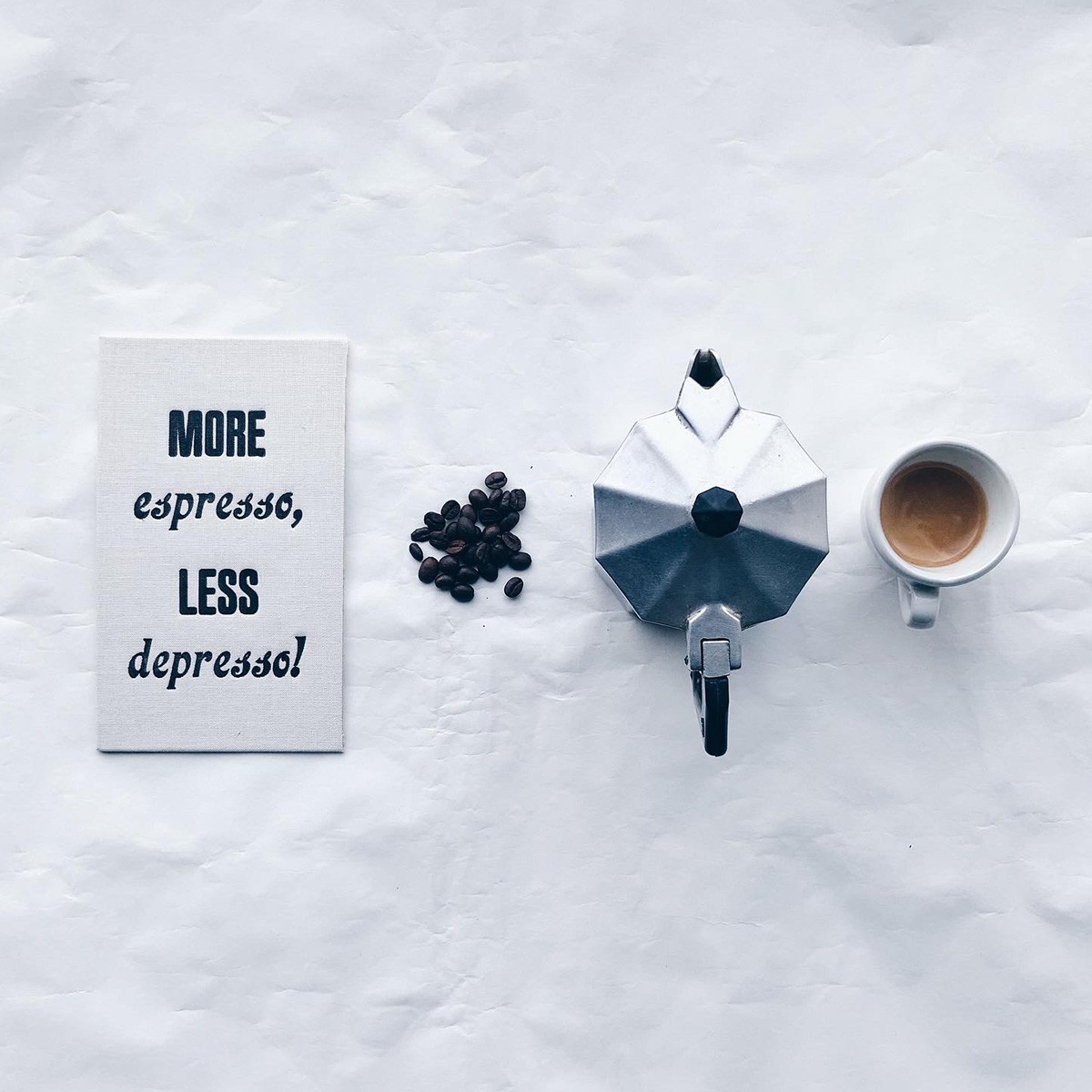 MORE espresso, LESS depresso!
Letterpress von papelami