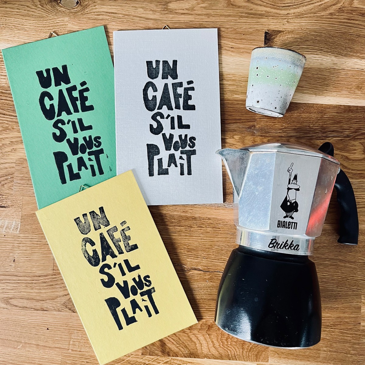 Un café s’il vous plaÎt
Linoldruck von papelami