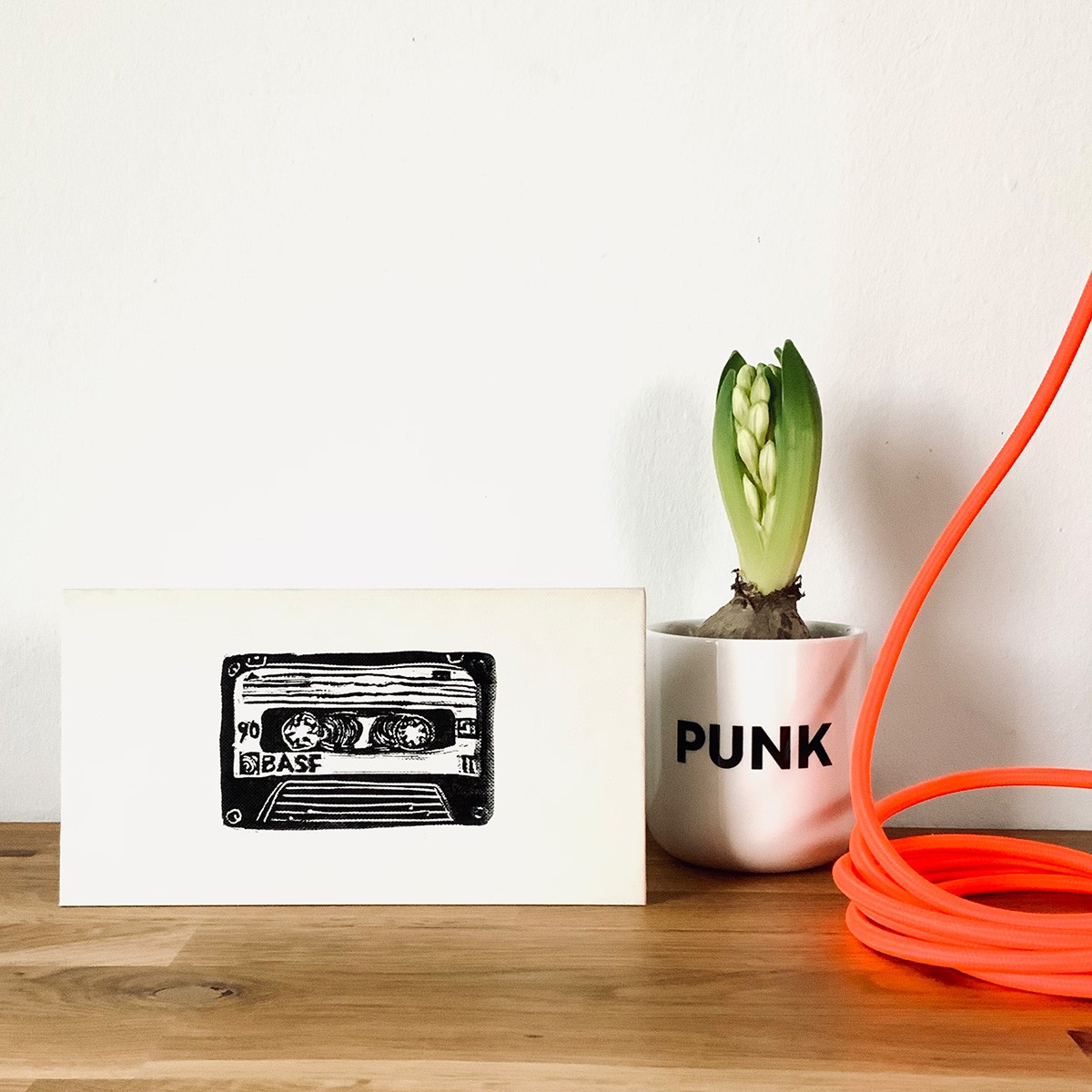 Retro - Musikkassette - Tape - K7
Linoldruck von papelami