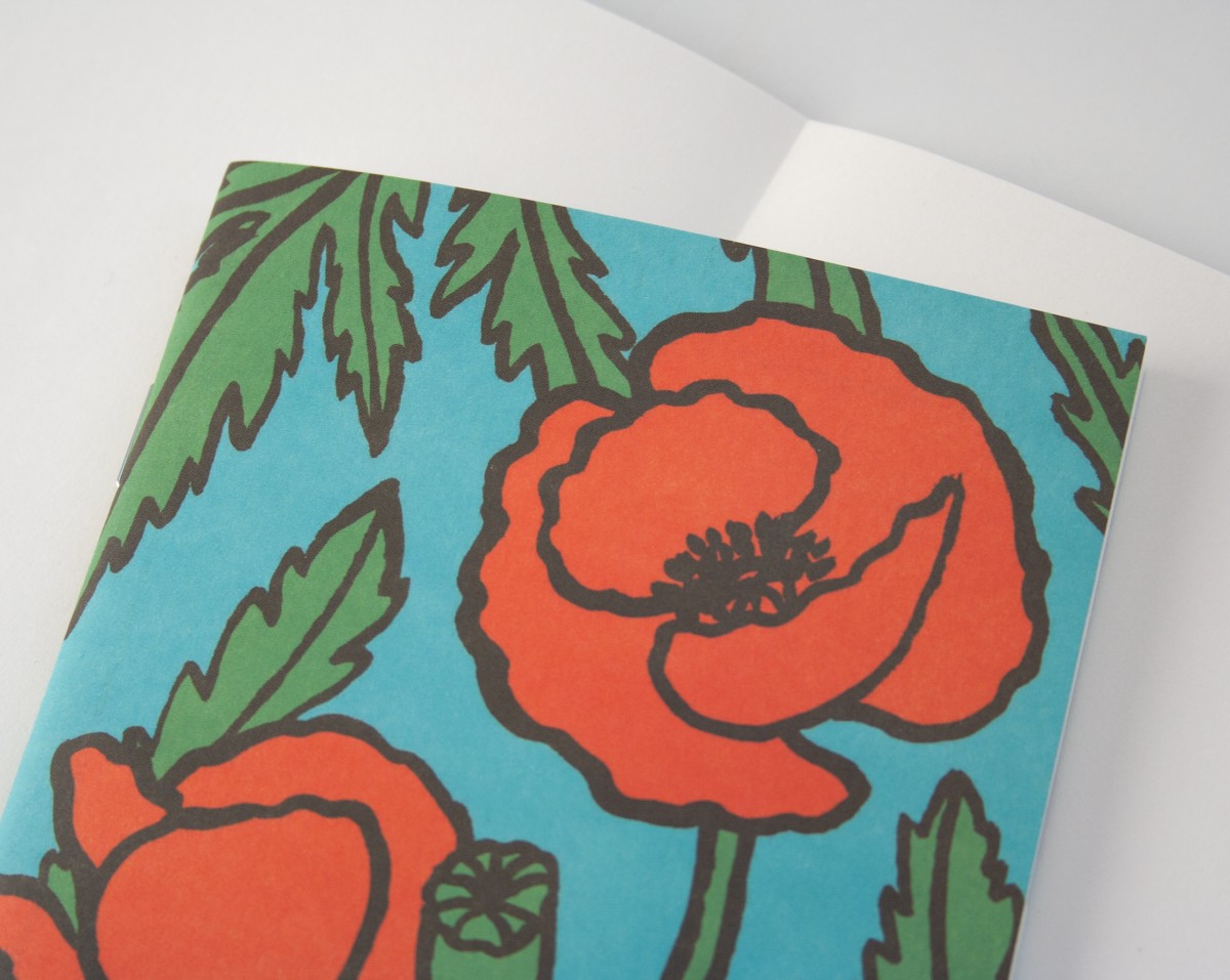Notizheft A6 mit Mohnblumen // Papaya paper products