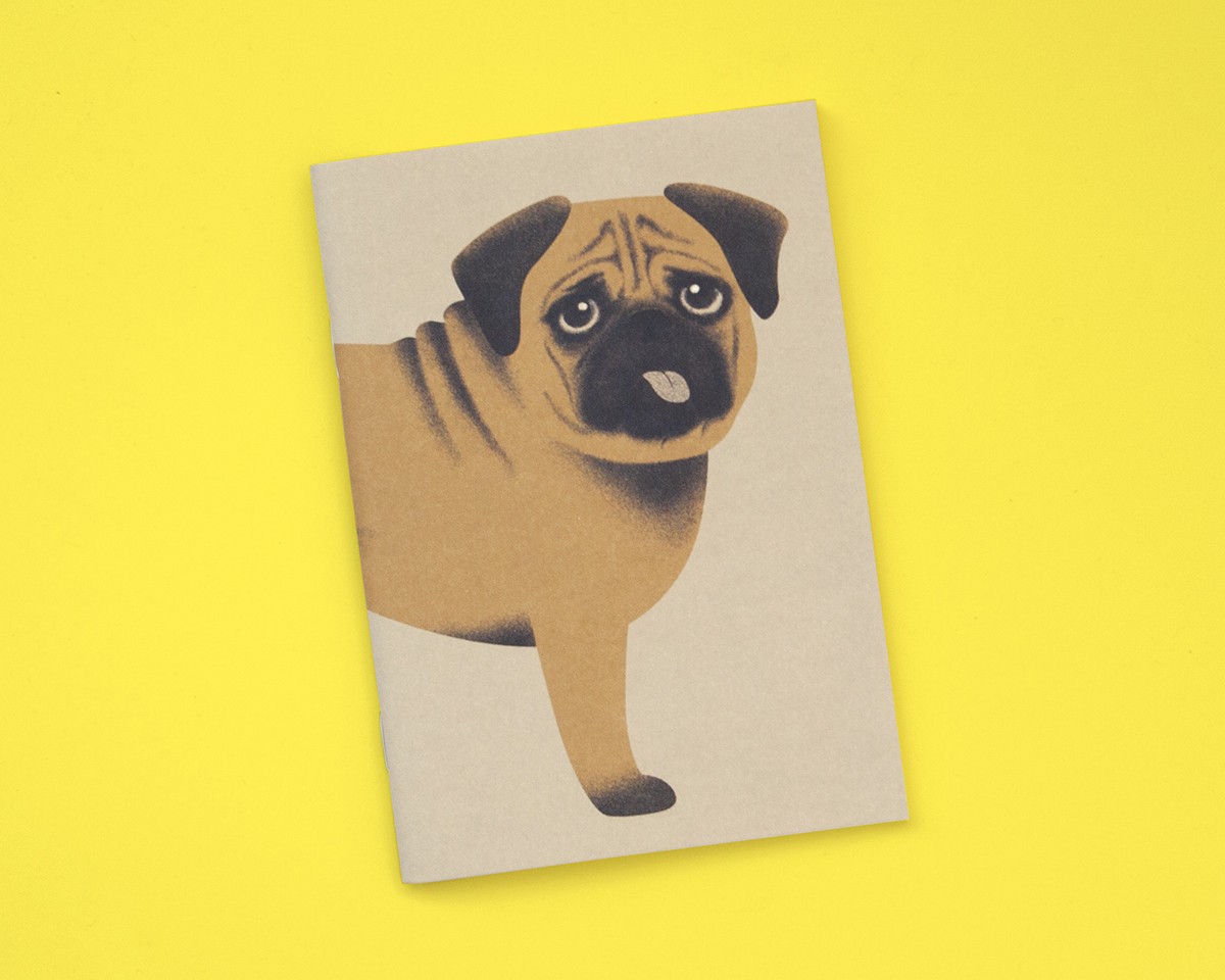 Notizheft A6 Mops // Papaya paper products