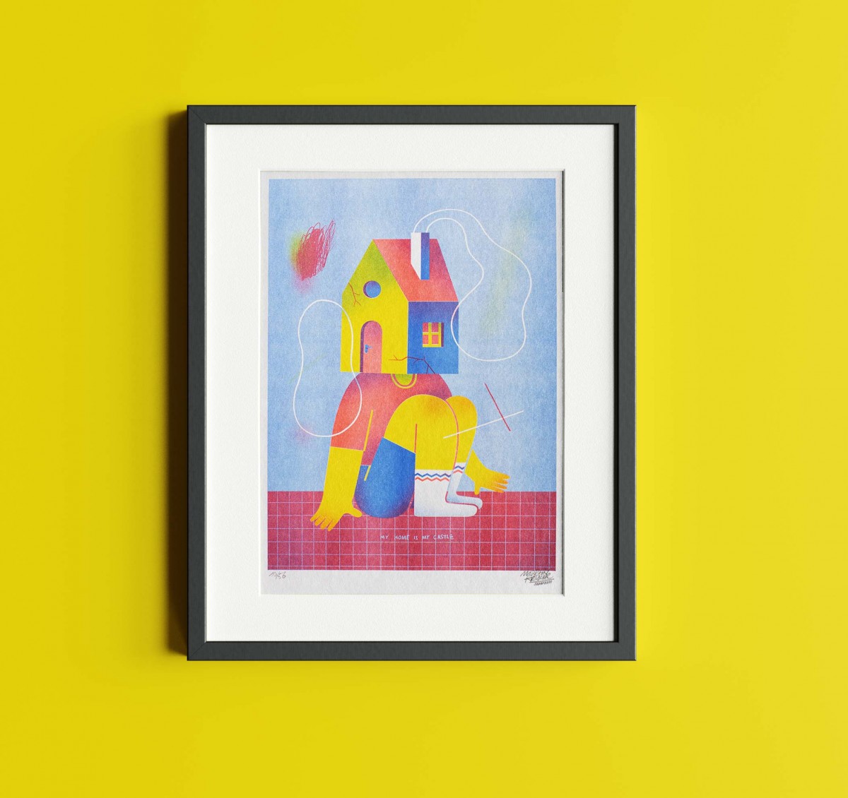 Martin Krusche - Risodruck »My Home Is My Castle« DINA3