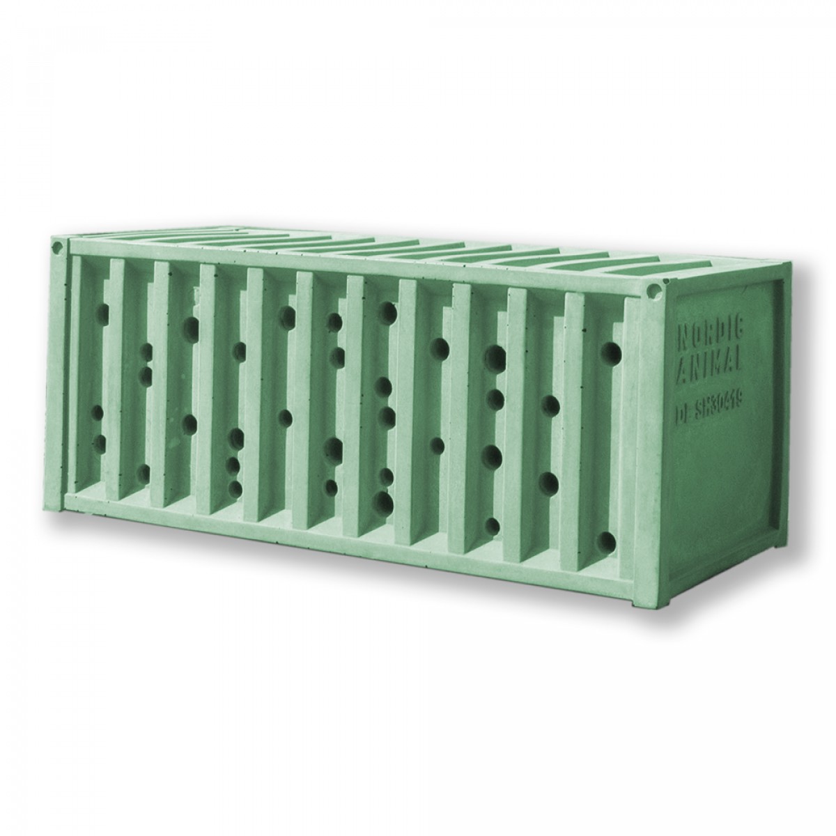 Bienenhotel aus Beton - beecontainer "Grün" im Überseecontainer-Look von Grellroth Design