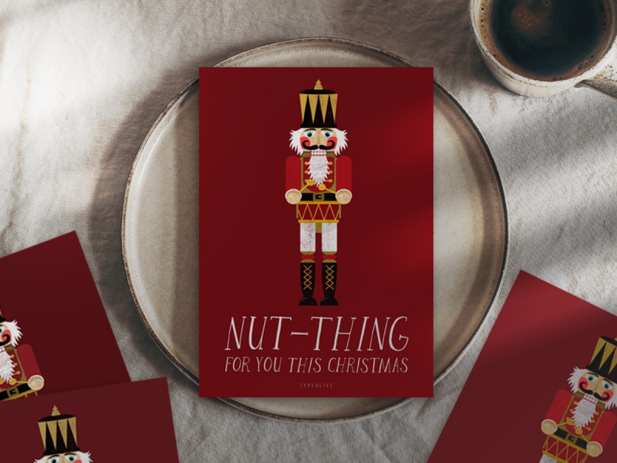 typealive / Weihnachtskarten 4er Set / Nut-Thing