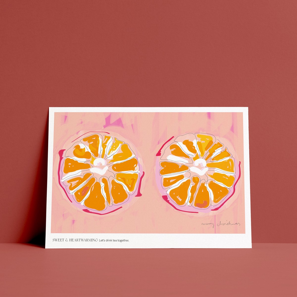 Weihnachtskarte ORANGES von ODE TO AYVI