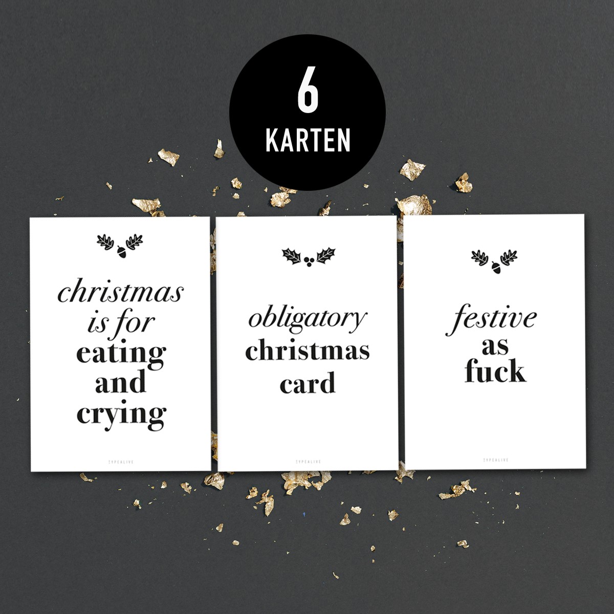 typealive / Weihnachtskarten-Set / Abstract Christmas