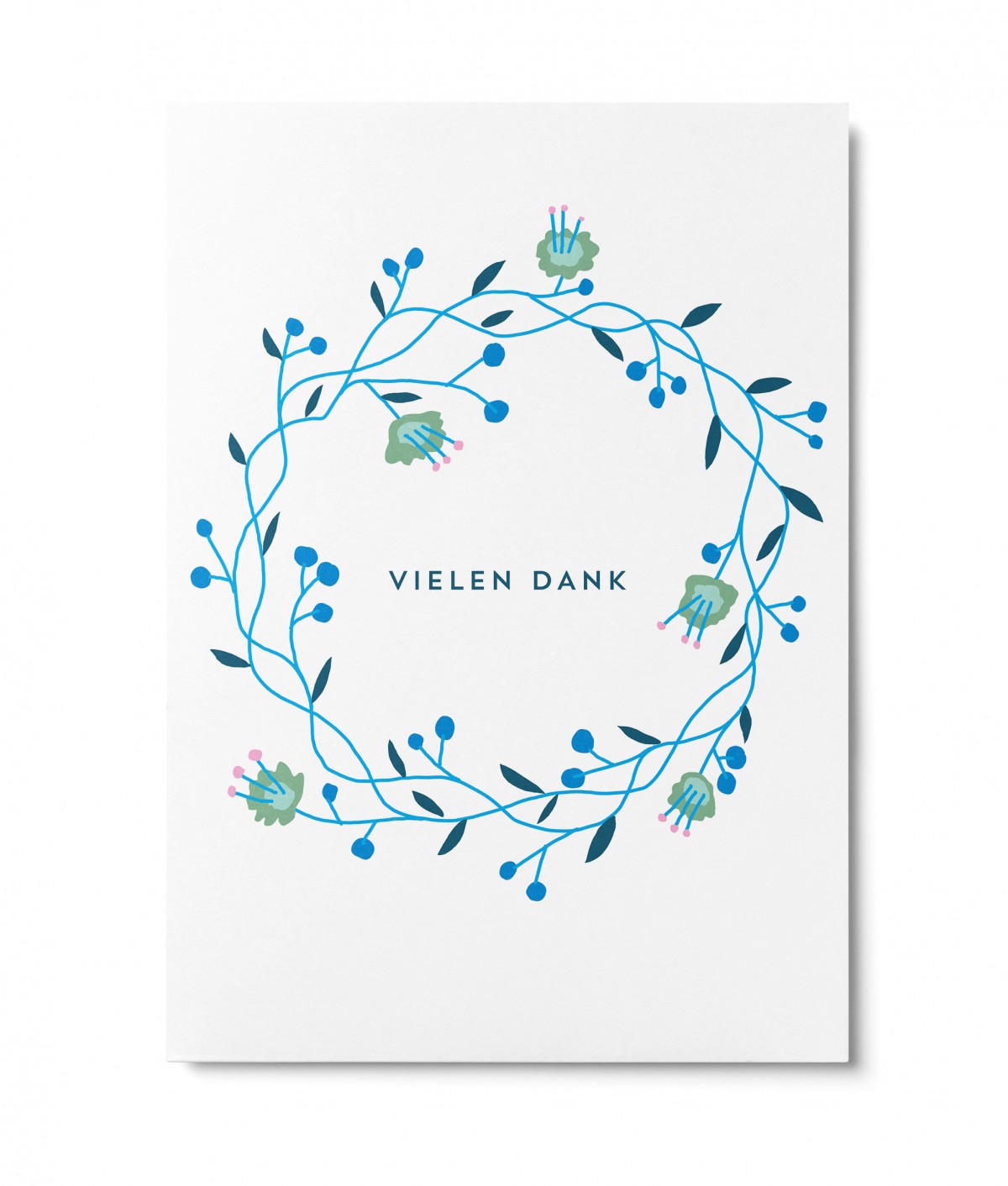UNTER PINIEN – Vielen Dank Kranz – Postkarte