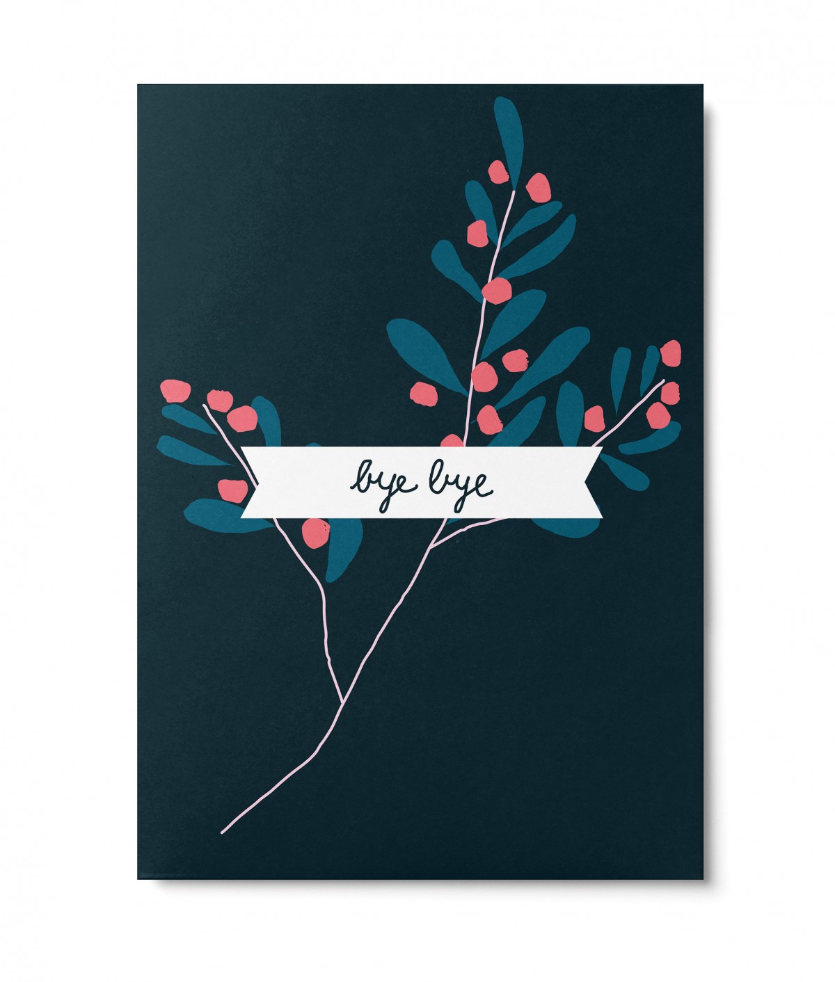 UNTER PINIEN – bye bye – Postkarte