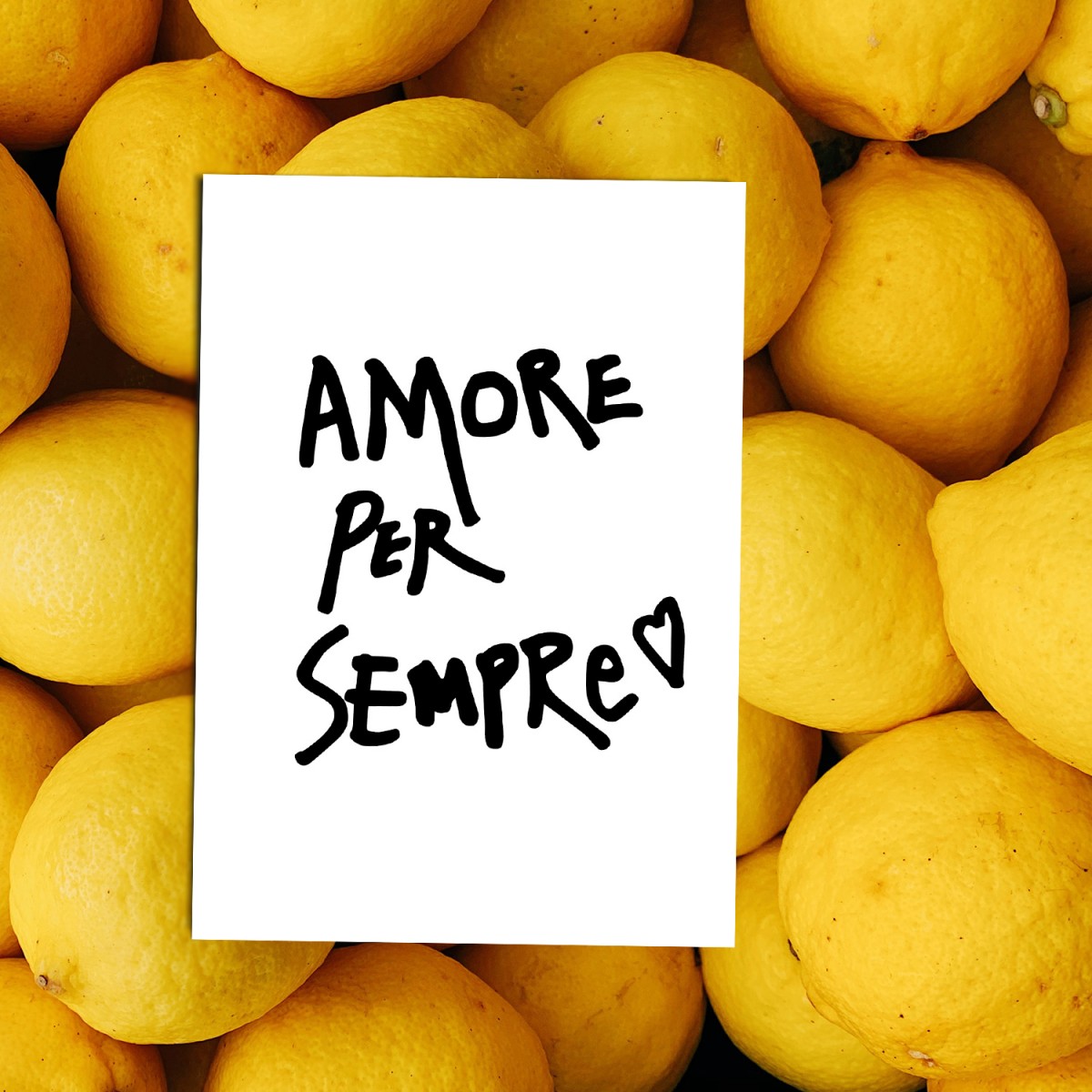 Love is the new black - Postkarte 
"Per sempre"