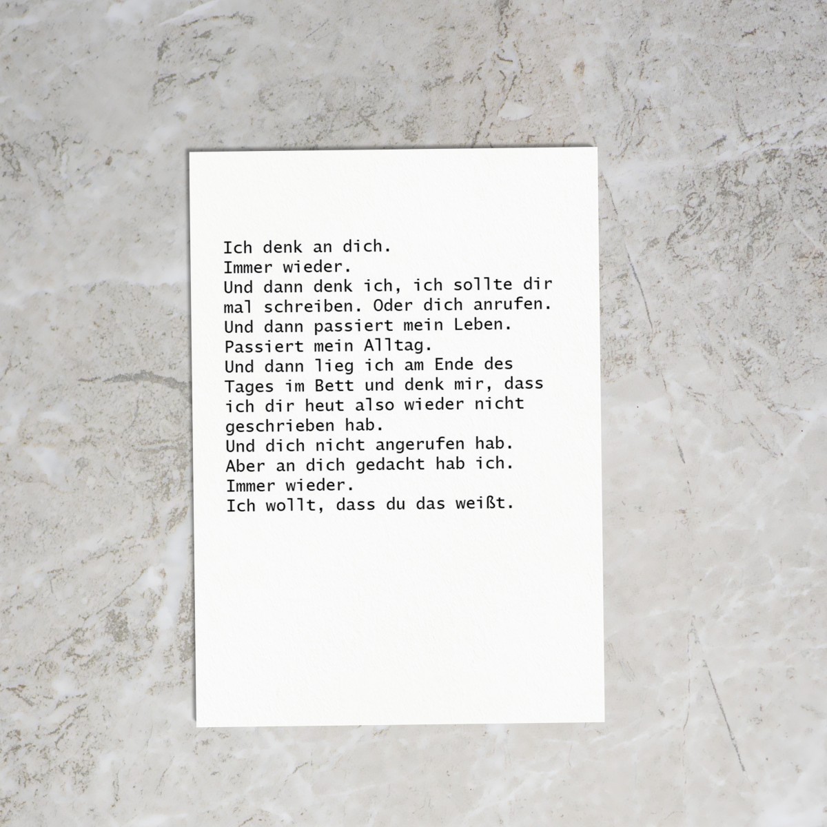 Love is the new black - Postkarte "Immer wieder" 