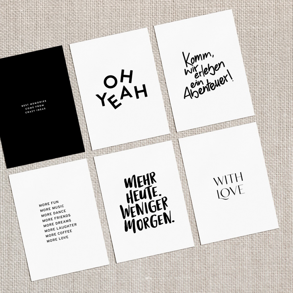 Love is the new black – Postkarten-Set "Good Times"