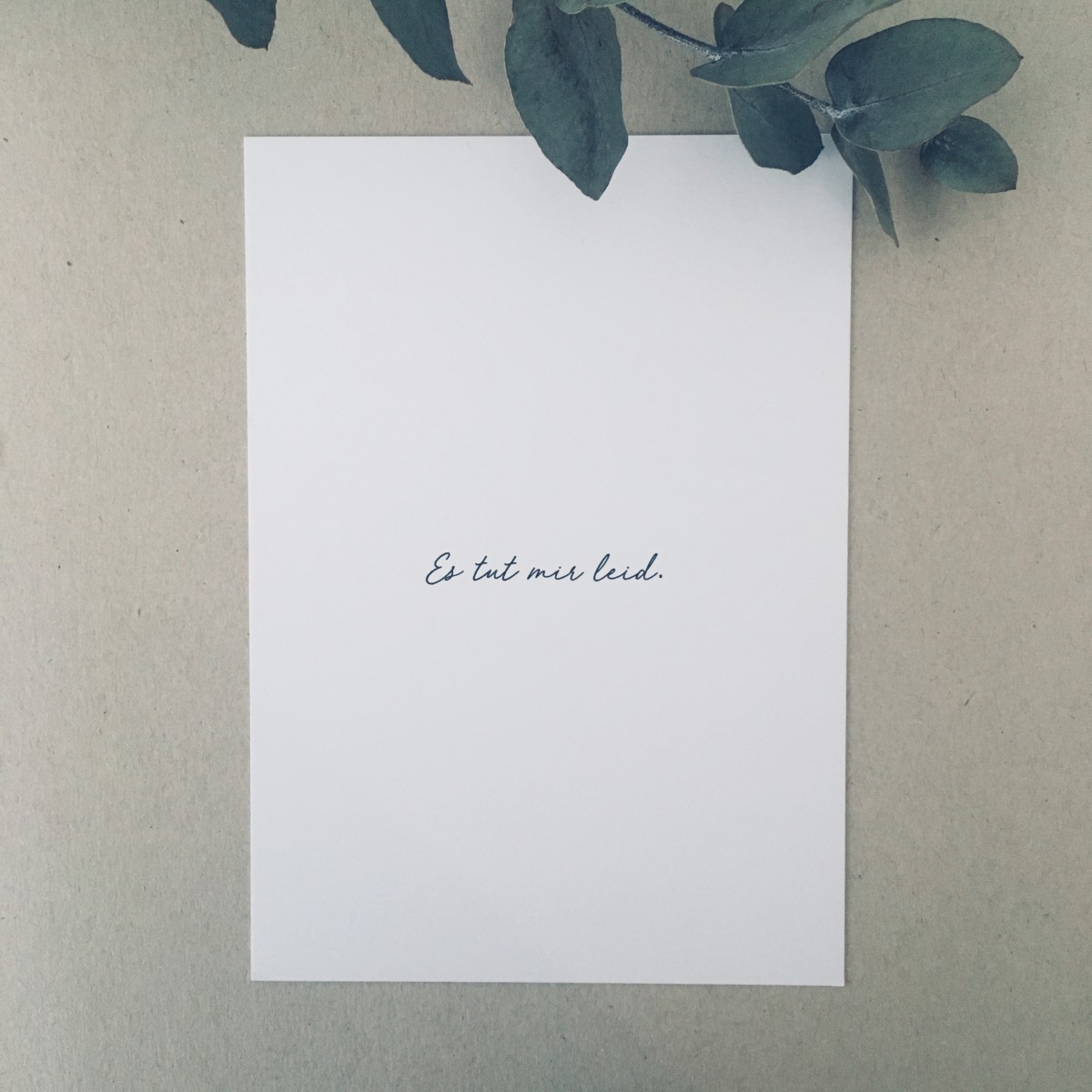 Love is the new black - Postkarte 
"Es tut mir leid" 