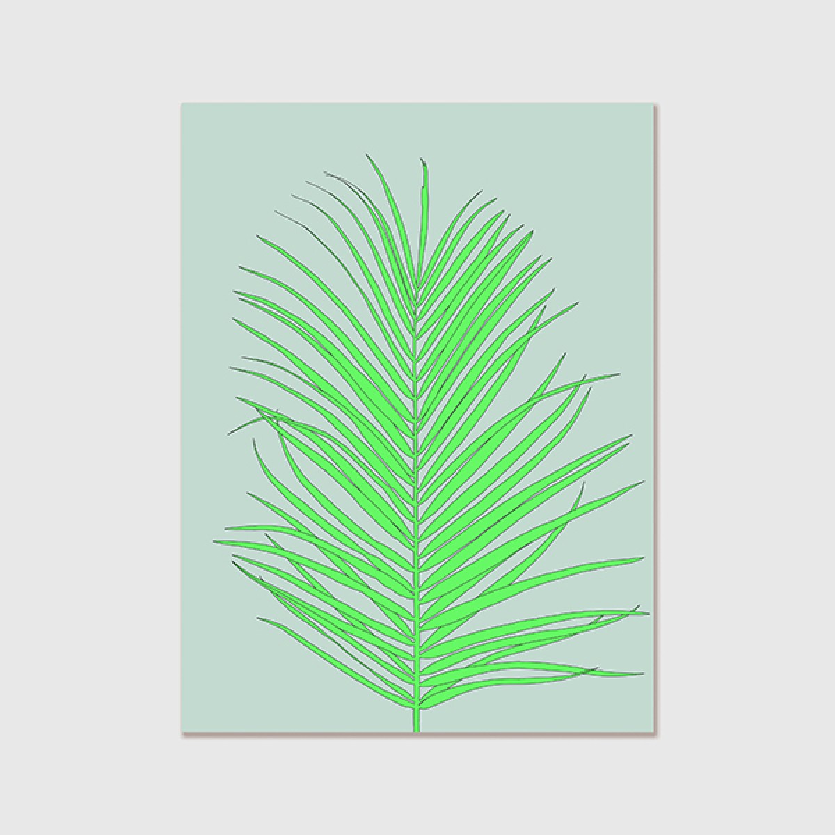 ZEITLOOPS "Palmblatt", Poster ca. A4 / A3