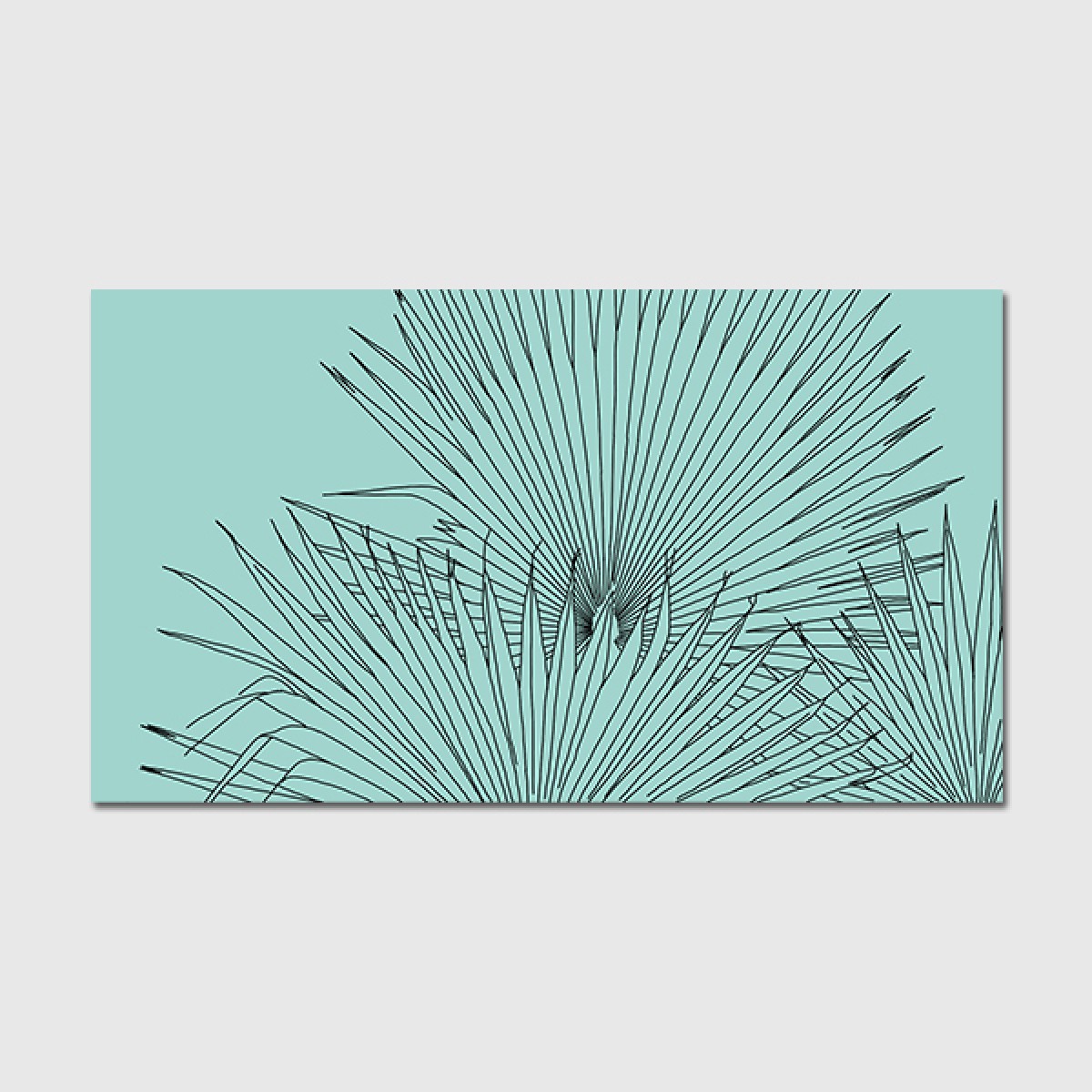 ZEITLOOPS "Palmen, gezeichnet", Poster 16:9