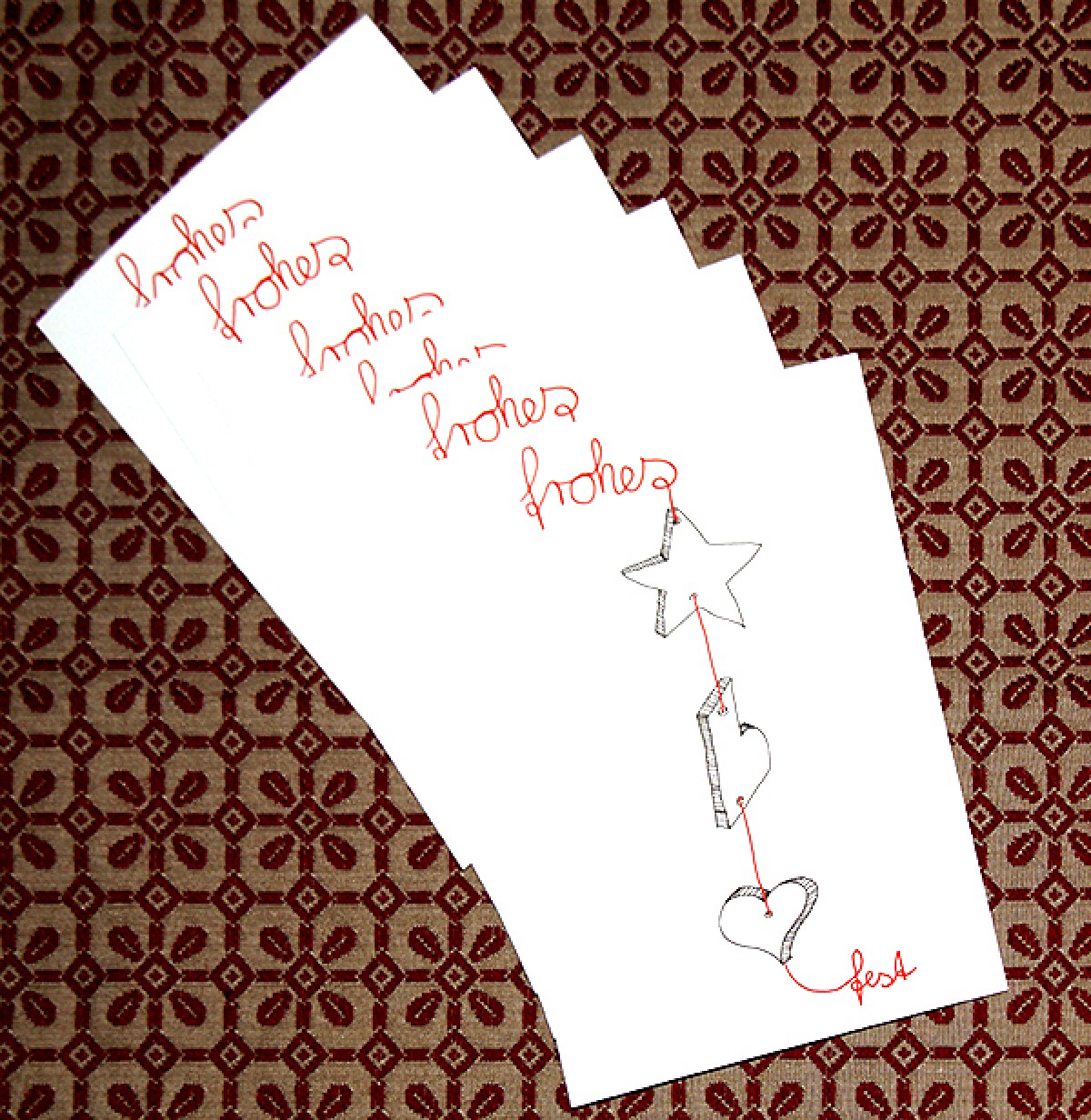 playfulsolutions Weihnachtskarte Festkette (Set)