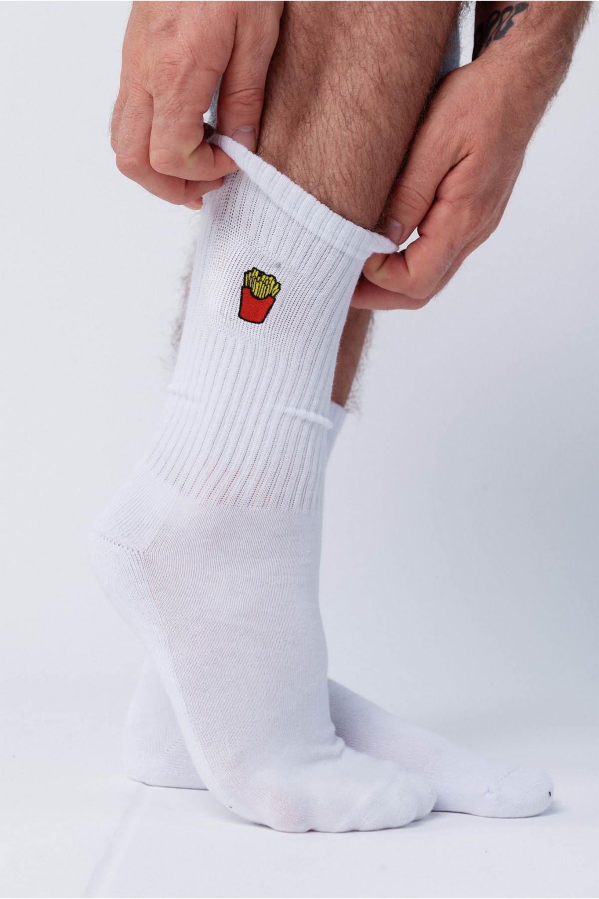 Pommes | Bestickte Bio Baumwoll Socken | Fashion Drinks