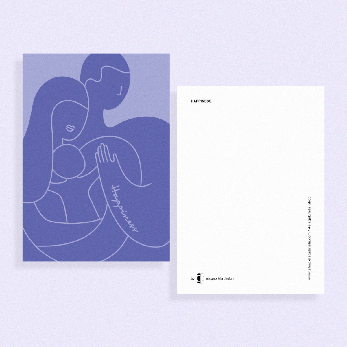 ela gabriela design "Happiness" – Postkarte