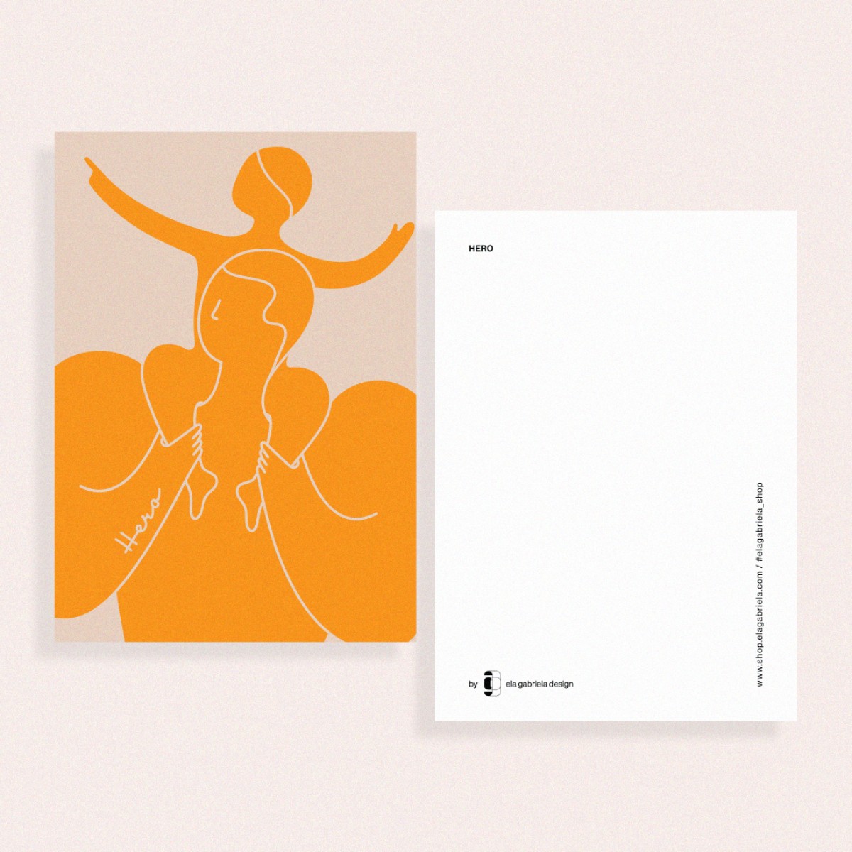 ela gabriela design "Hero" – Postkarte