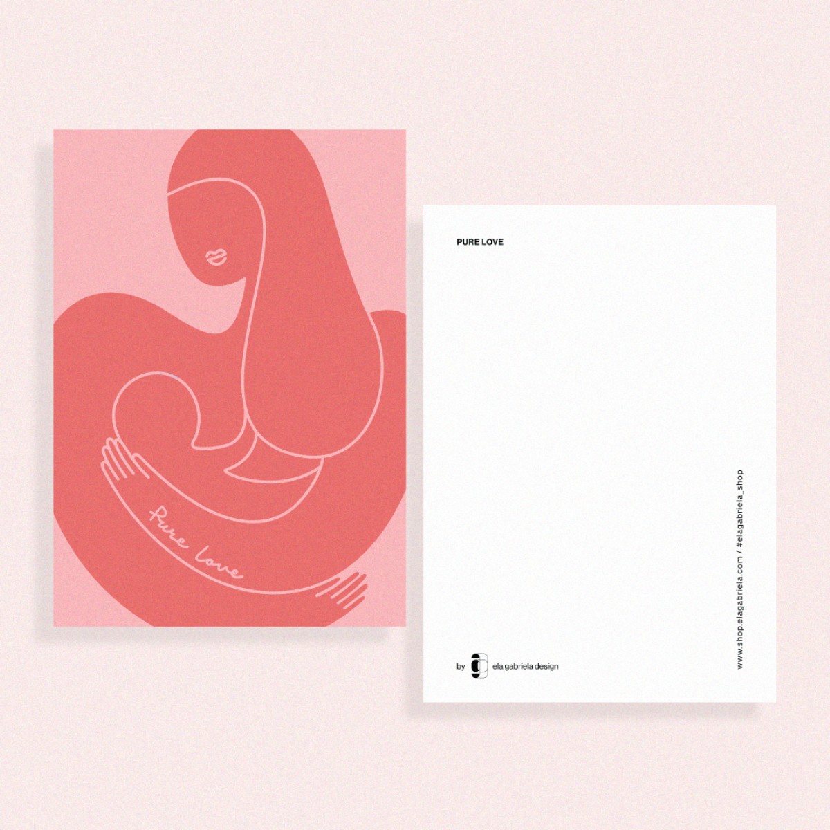 ela gabriela design "Pure Love" – Postkarte