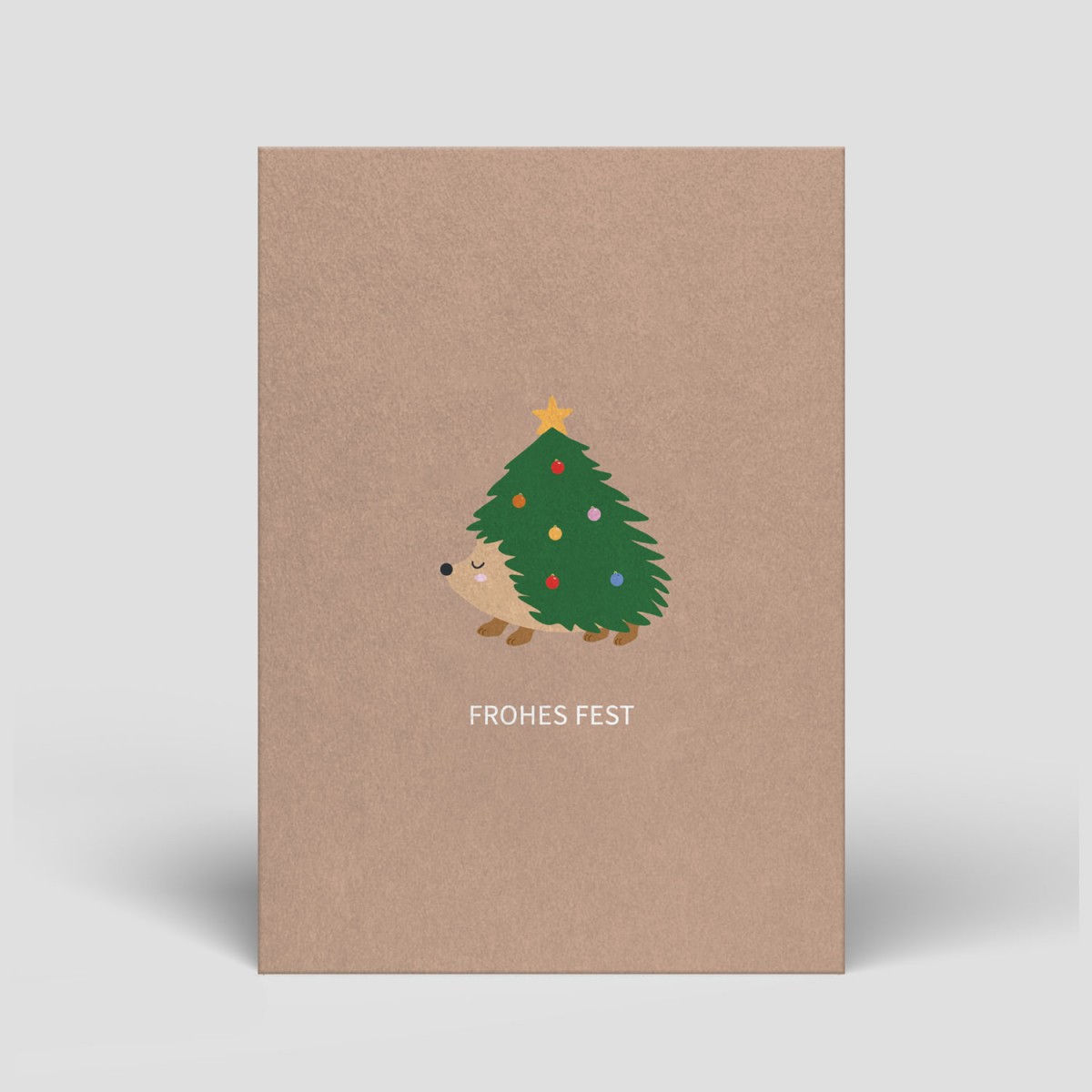 Weihnachtskarte - Igel - Nr. 332 - Naturbedacht