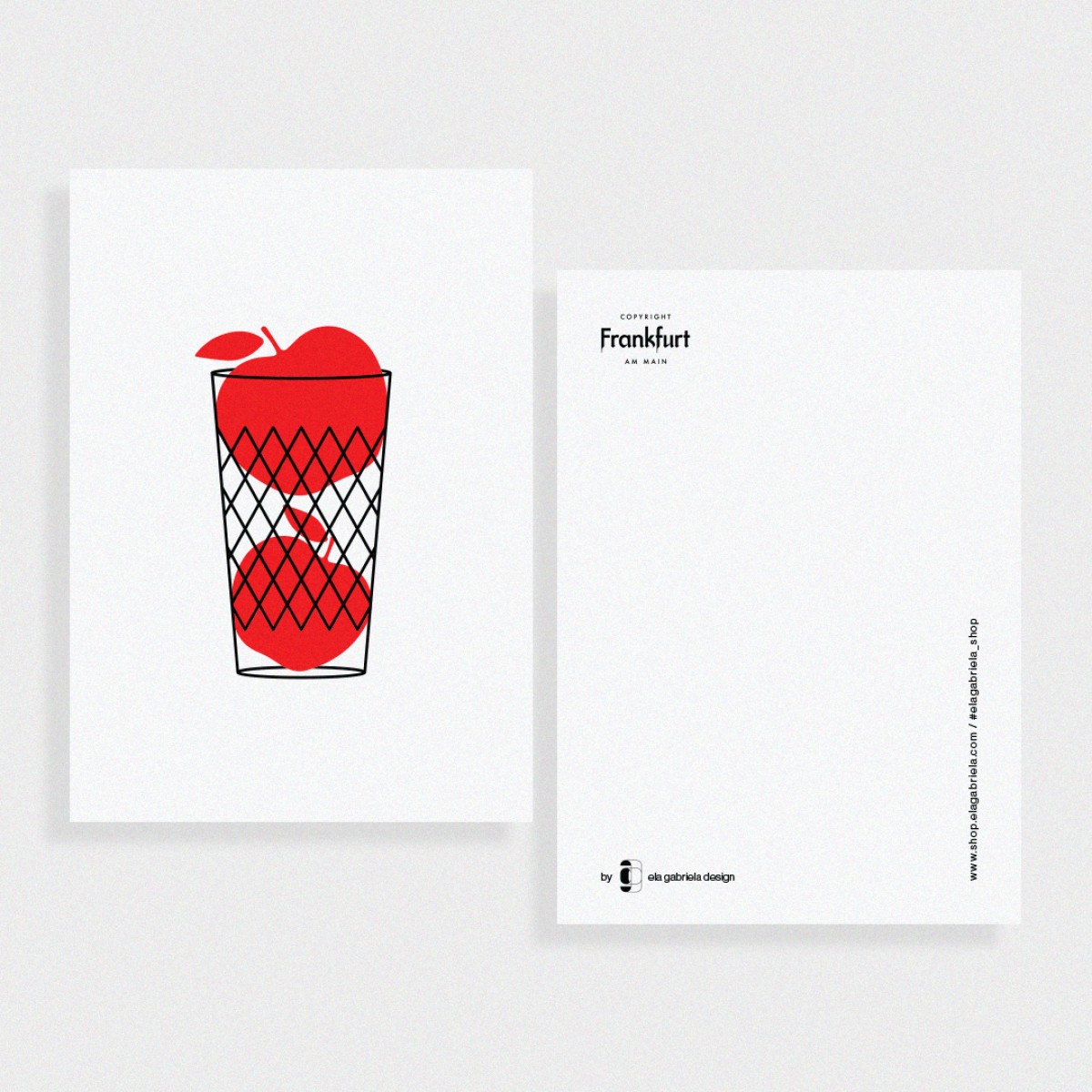 ela gabriela design "Ebbelwoi" – Postkarte