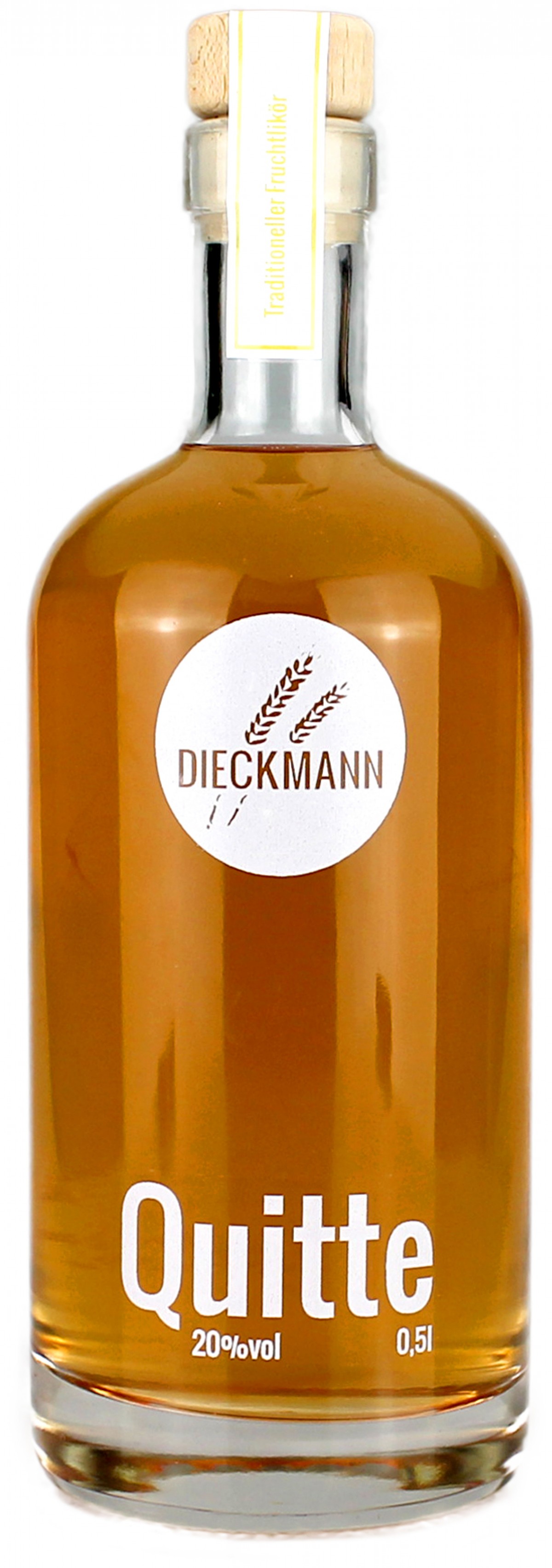 Weizenbrennerei & Likörmanufaktur Dieckmann Quitte Fruchtlikör LIKÖR 20 % vol., 0,5l