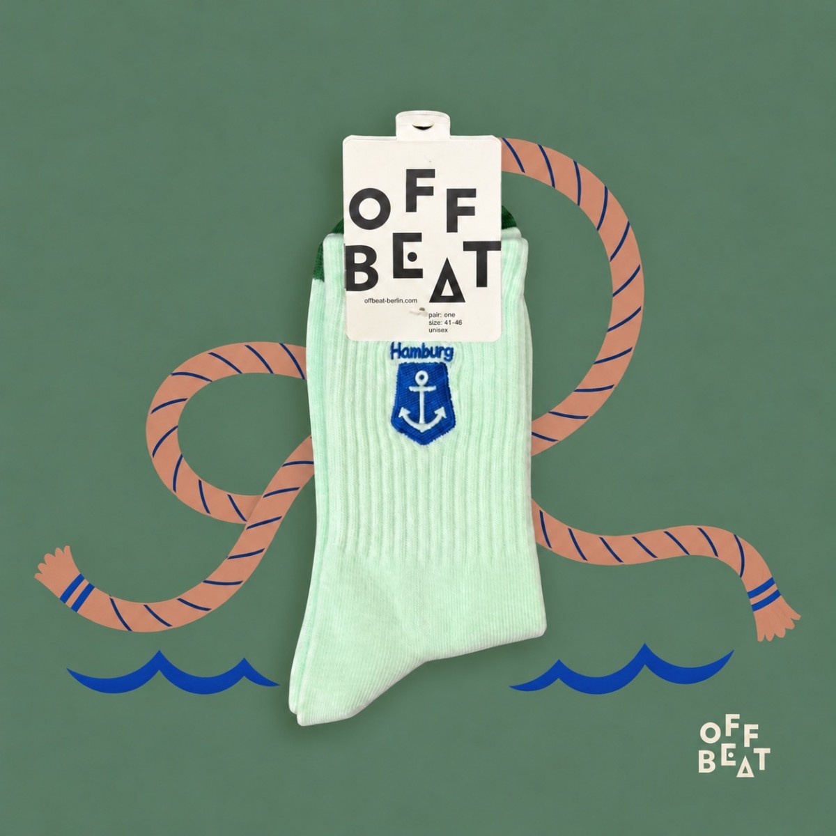 Bestickt Anchor Socken von Offbeat