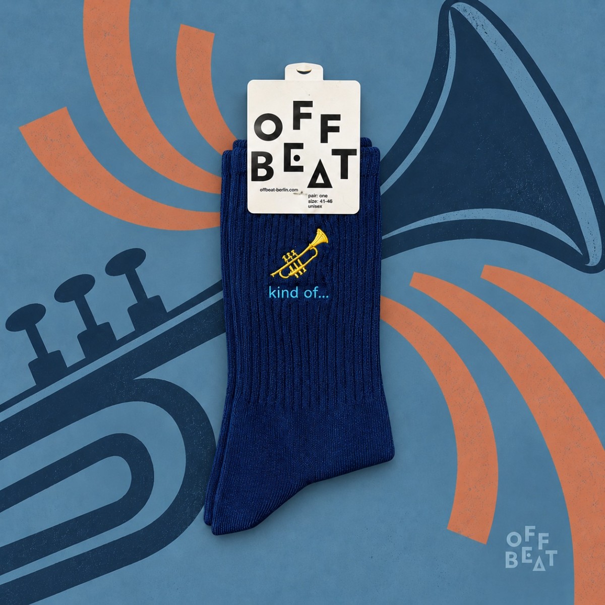 Bestickt Trumpet Socken von Offbeat