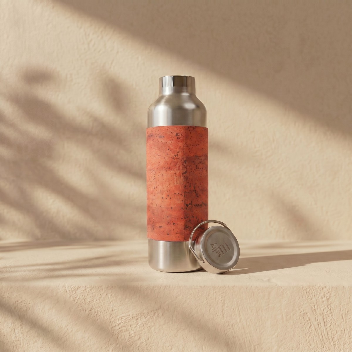 Edelstahl-Trinkflasche 750 ml mit Korksleeve – Salty Mind
