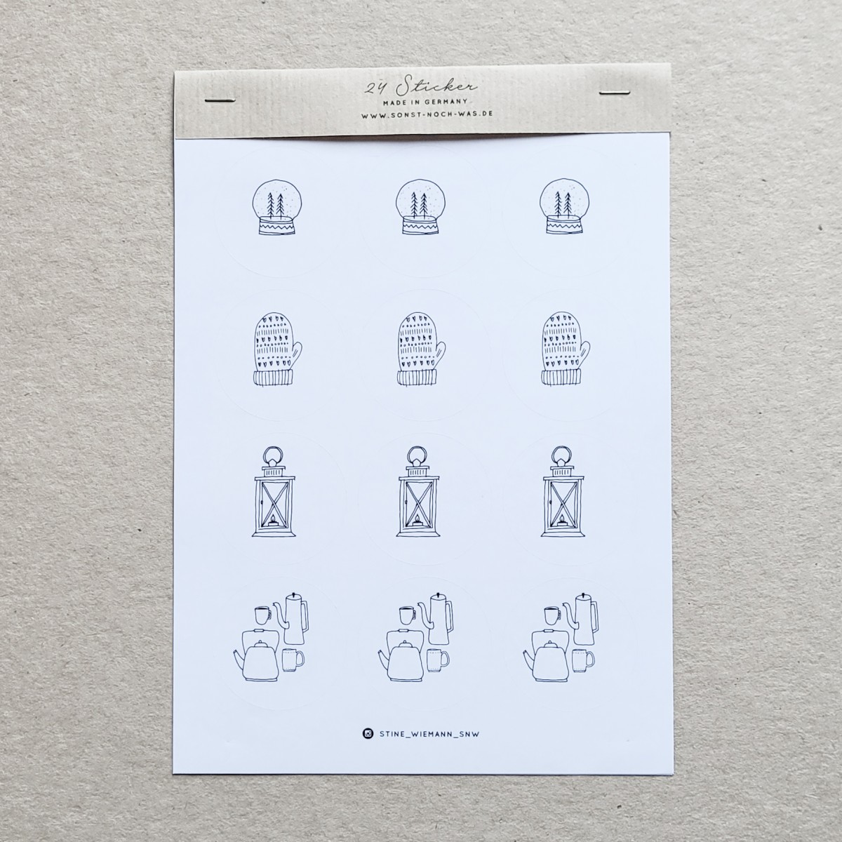 sonst noch was? 24 Sticker mit meinen Skizzen (Winter / Advent)