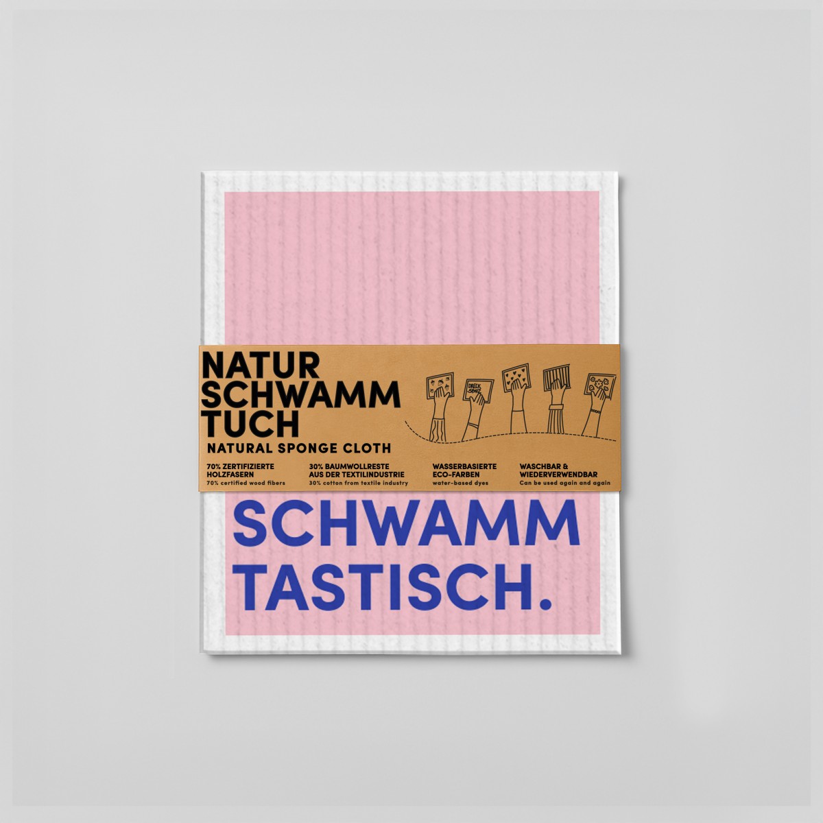Schwammtuch - Spruch - Schwammtastisch - Nr. 3 - Naturbedacht