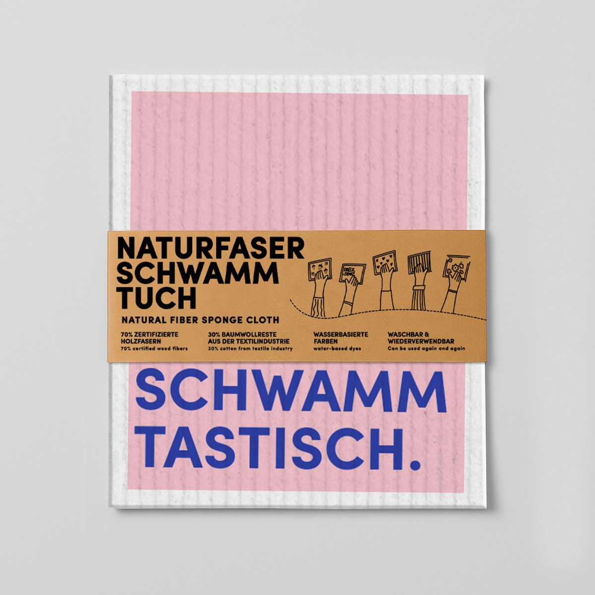 Schwammtuch - Spruch - Schwammtastisch - Nr. 3 - Naturbedacht