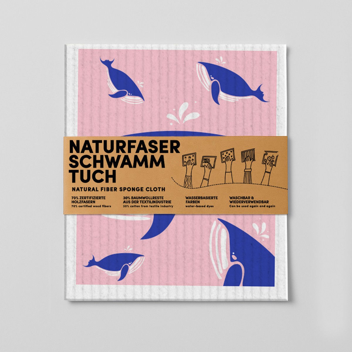 Schwammtuch - Wale - Nr. 11 - Naturbedacht