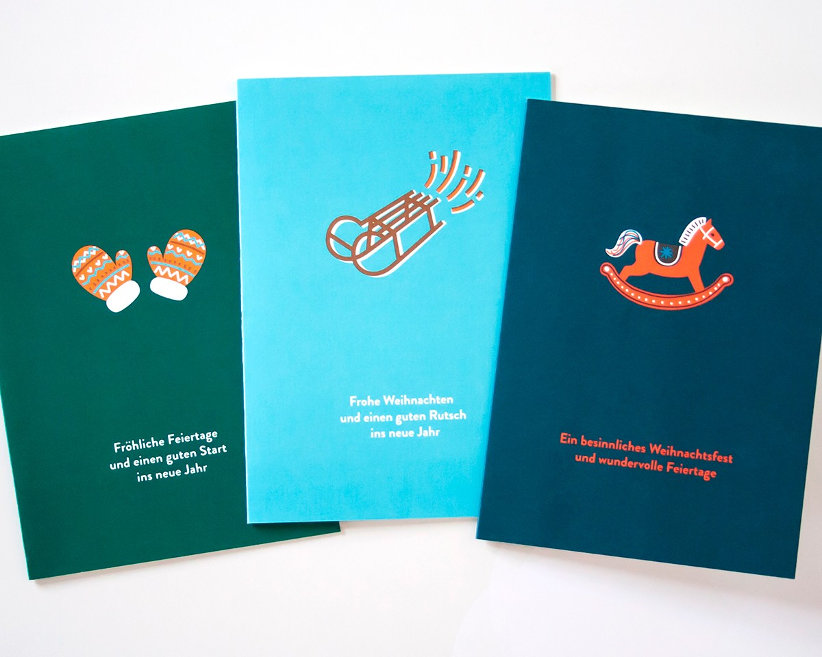 3er Set Weihnachtskarten minimalistic // Papaya paper products