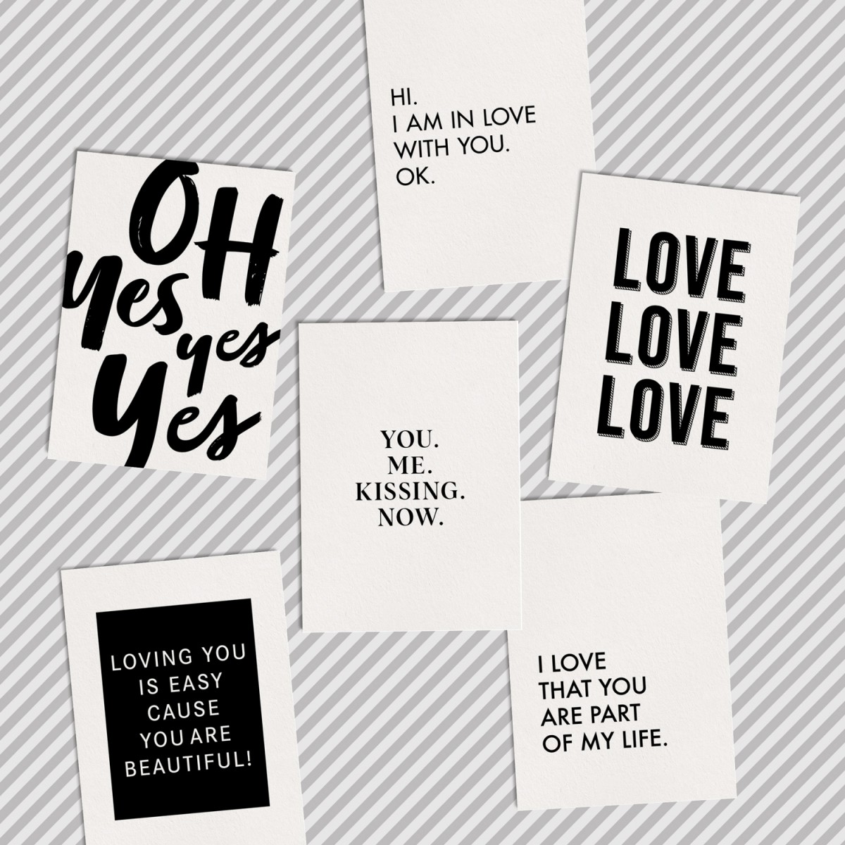 Love is the new black – Postkarten-Set "Love"