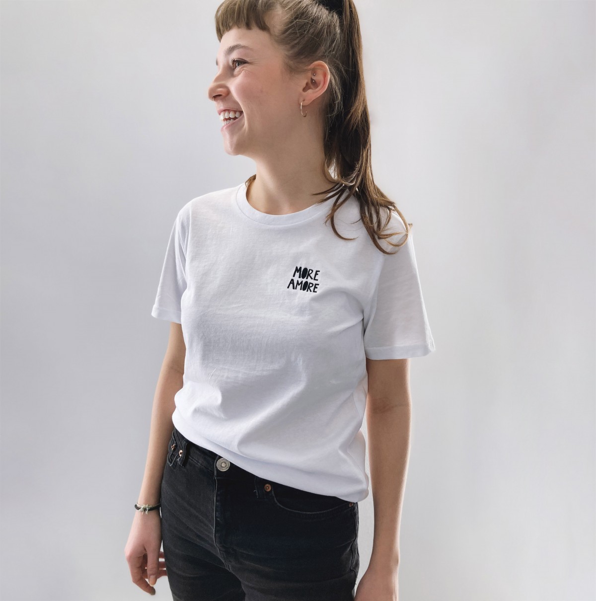 Love is the new black — More Amore / Unisex T-Shirt white