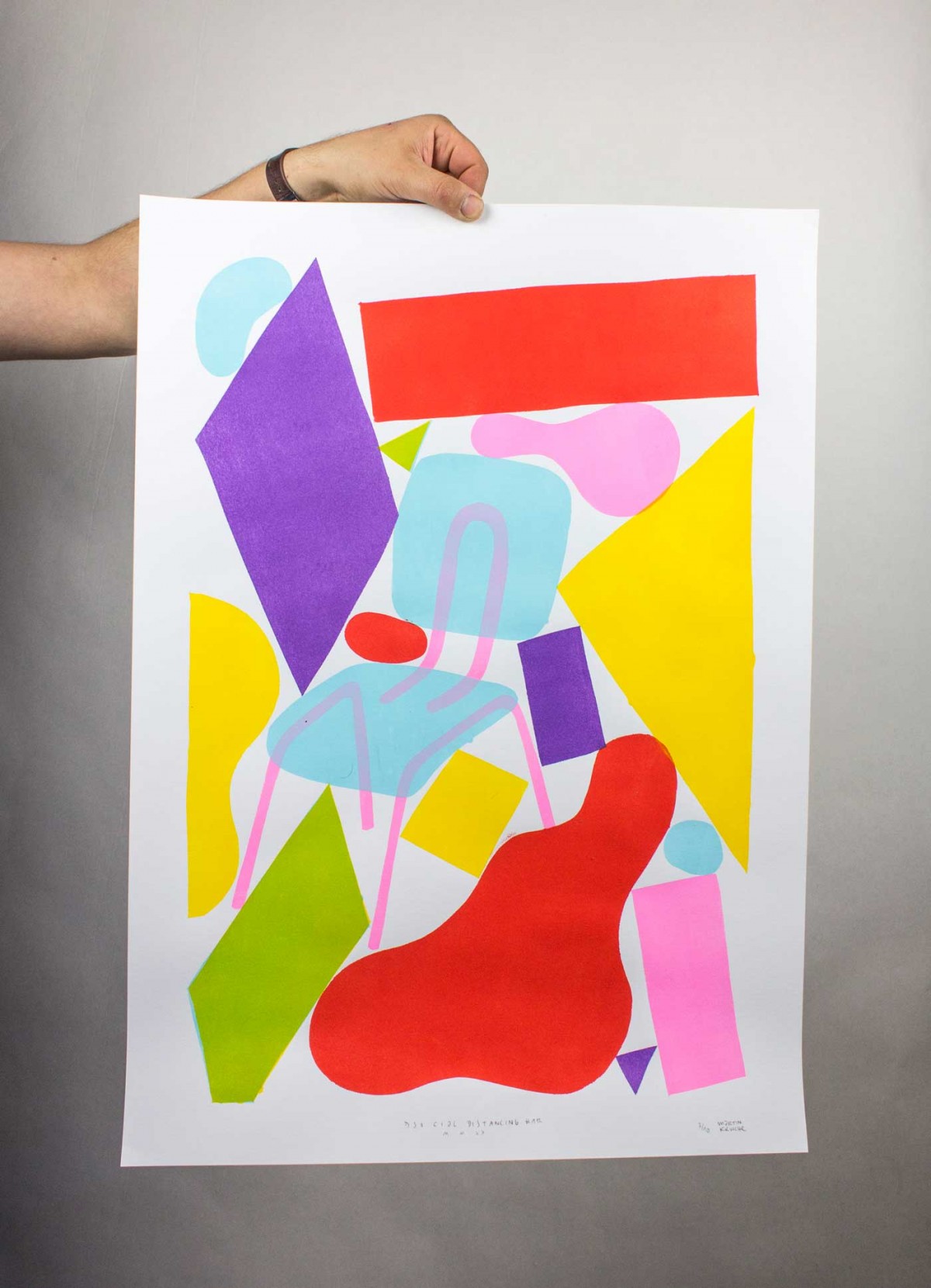 Martin Krusche - Stencilprint »Social Distancing #1« 50x70cm