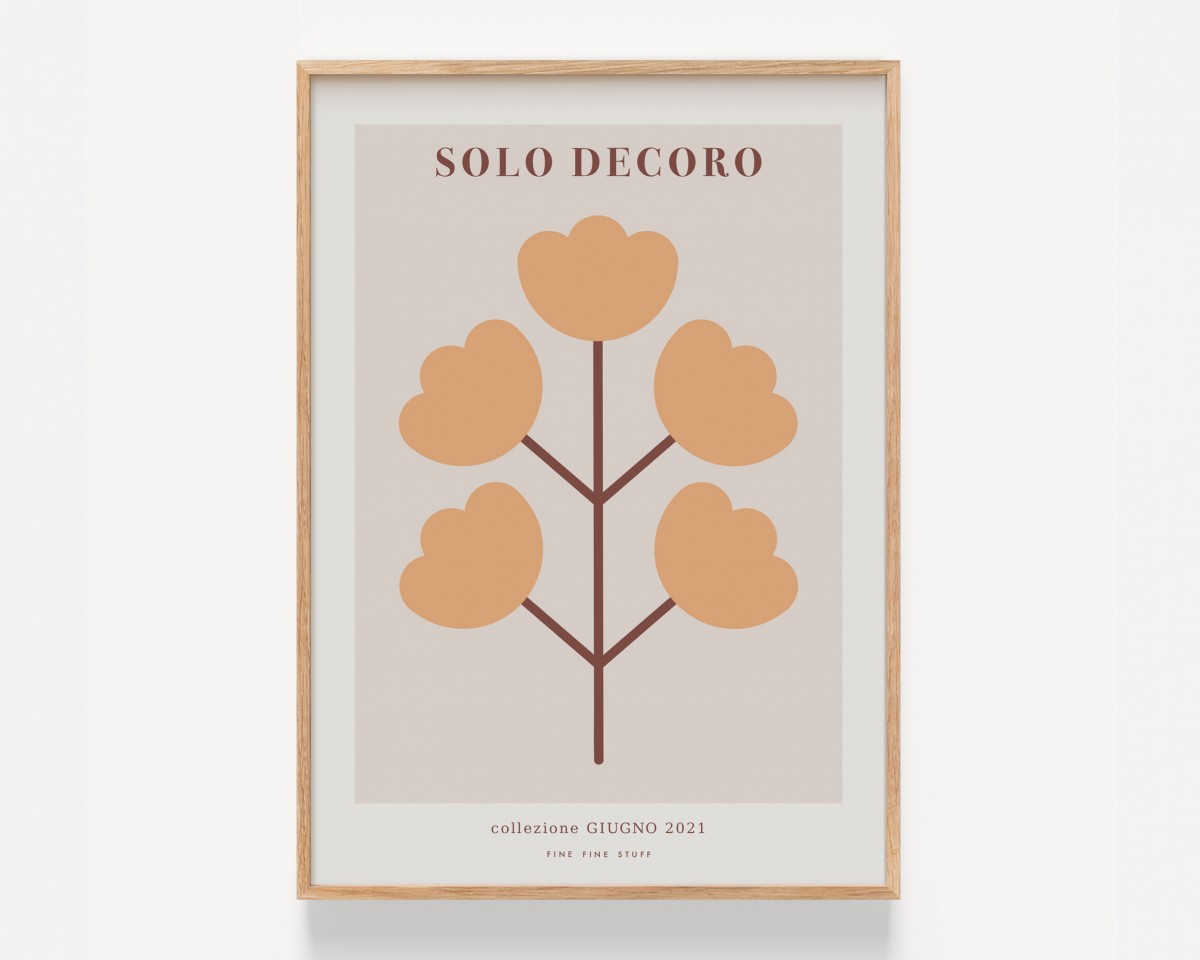 FINE FINE STUFF - Poster - Solo Decoro - Yellow Flower - Japandi - Scandi - minimalistisch