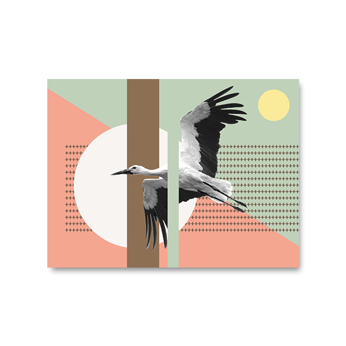 ZEITLOOPS "Storch", Fineartprint, 45x60cm