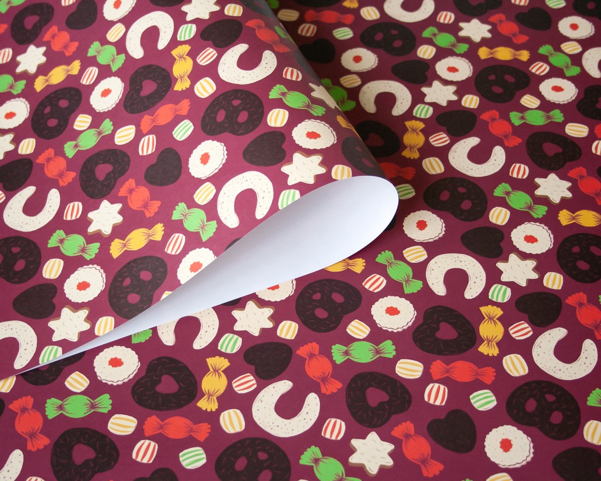 3er Set Geschenkpapier Weihnachtsplätzchen // Papaya paper products