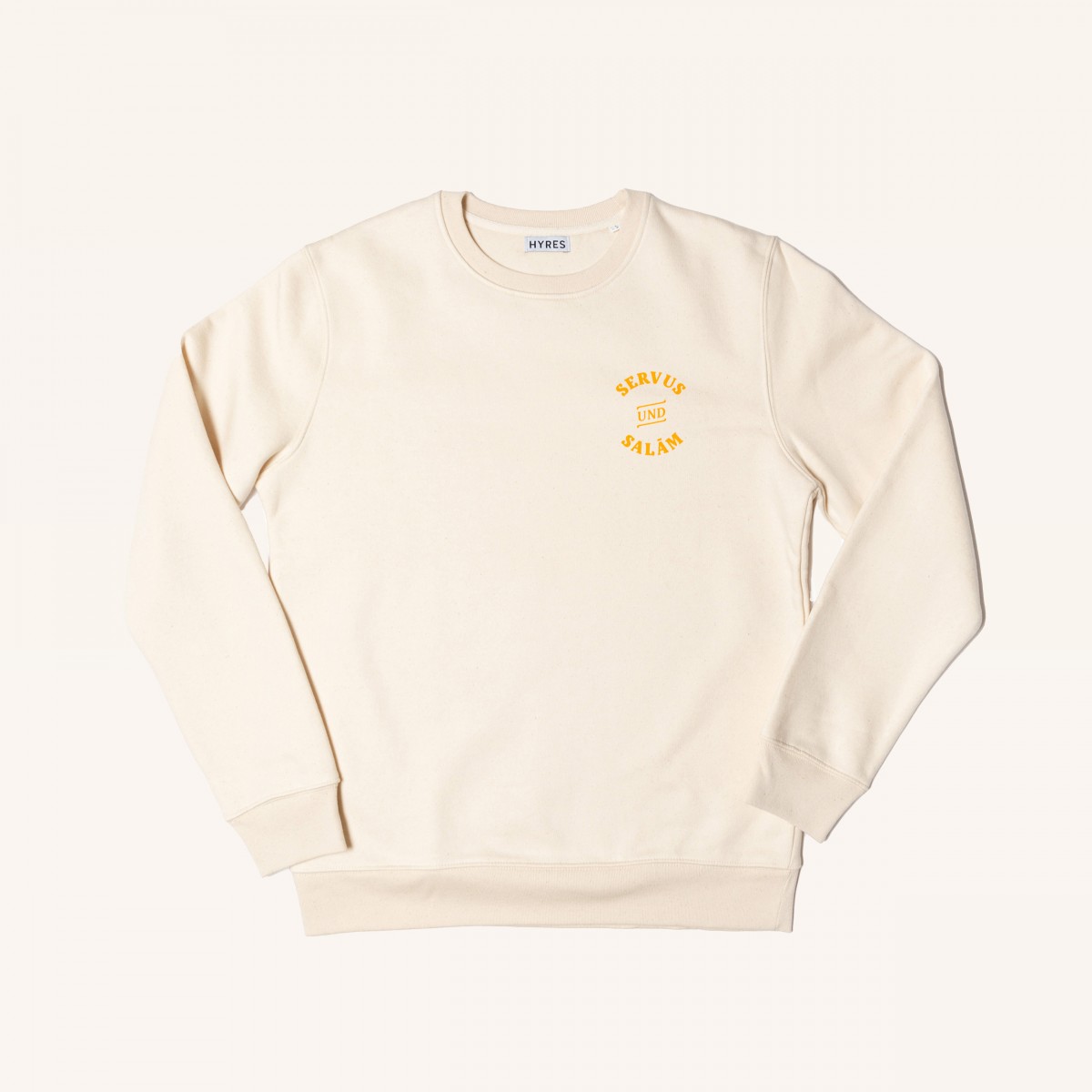 HYRES Unisex Sweater Servus & Salam Natural Cotton