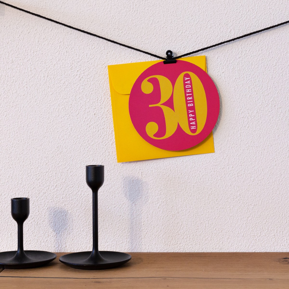TYPOP Geburtstagskarte "Runder Geburtstag 30" rund inkl. Umschlag
